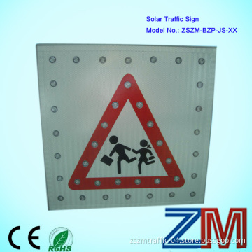 LED School Children Traffic Sign. Be Careful Passers-by Traffic Sign, Solar Traffic Sign, Solar Signal Sign